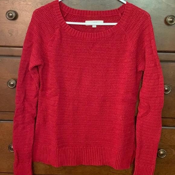 Loft Red Sweater - Picture 2 of 2